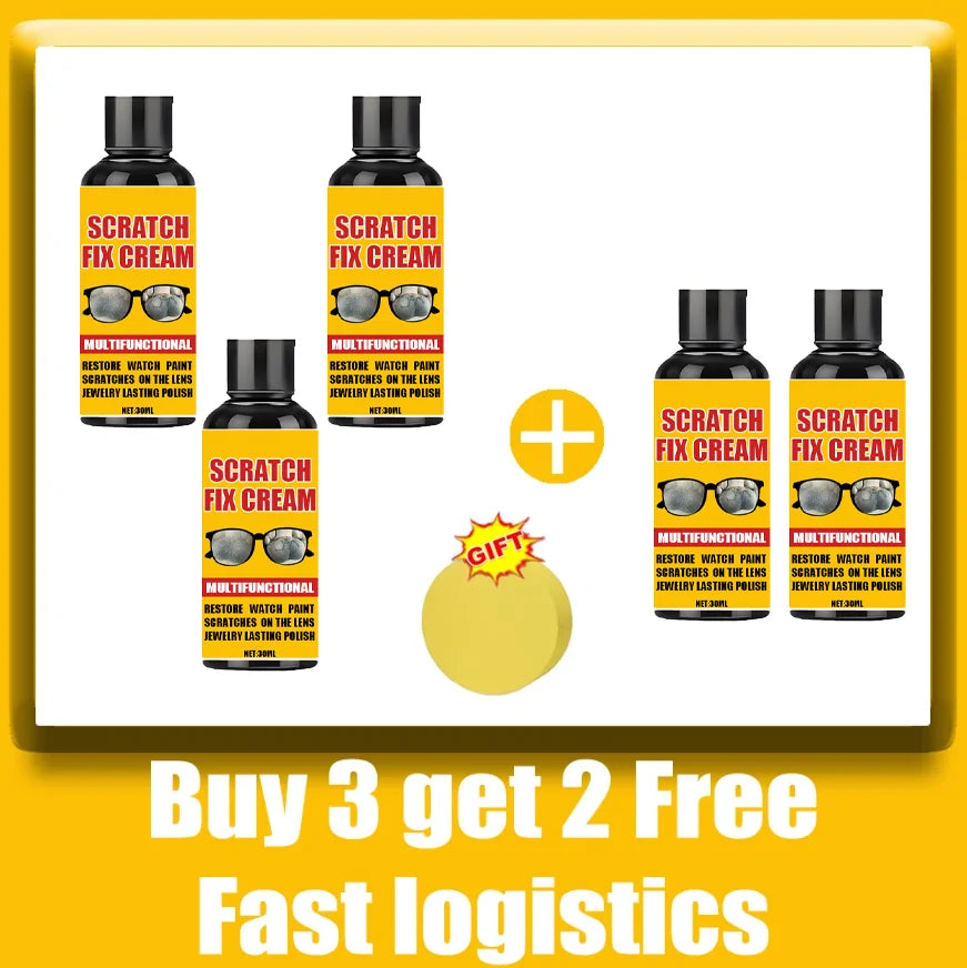 Glass Scratch Repair Wax - Easy-to-Use, No-Residue Paint Scratch Remover for Car Windows, Deep Scratch Removal, Protective Coati