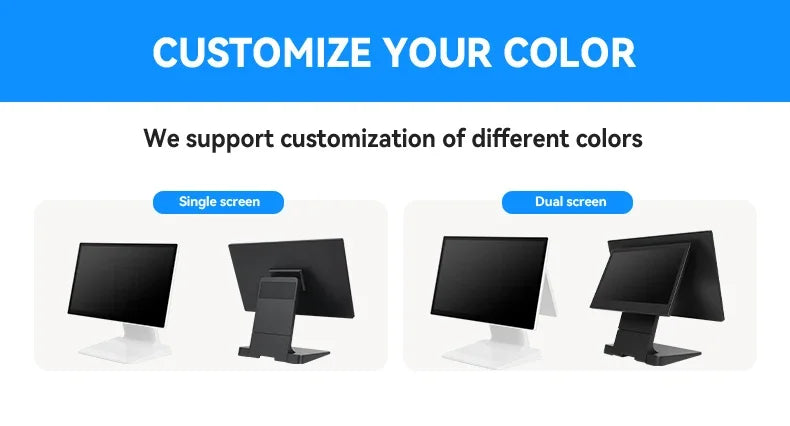 Dual Screen Terminal Cash Register POS All In One System Windows 10/Android For Supermarket Cash Registers Can Connect Printer
