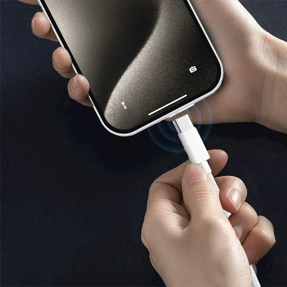 PD 60W Dual USB-C Fast Charging Braided Cable For iPhone 15 16 Pro Max 15 16 Plus Type C to Type C Quick Charger Cable With Box