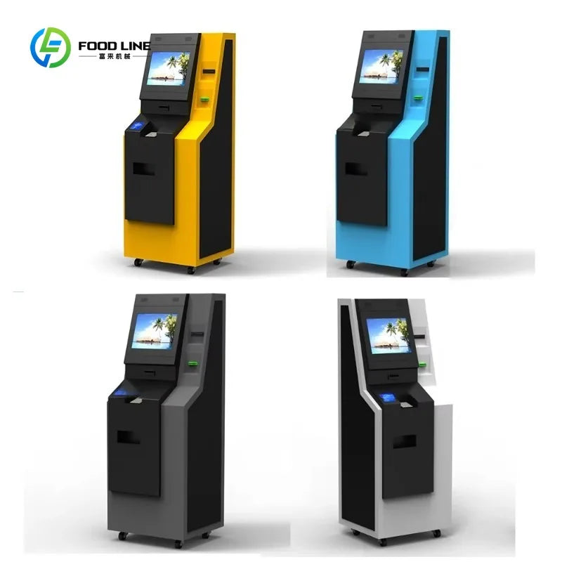 Customized Self Currency Exchange Dispenser ATM Cash Machine Touch Screen Kiosk With Coin Receiver
