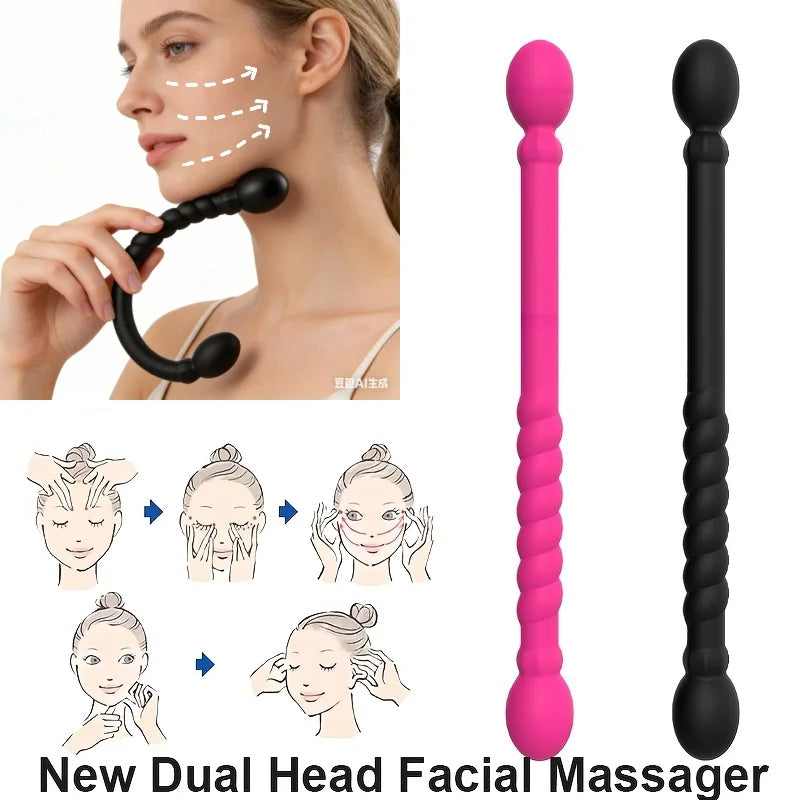 1/2 Set of Facial Beauty Massage Equipment Manual Muscle Massager Perfect for Daily Facial and Neck Care Perfect Holiday Gift