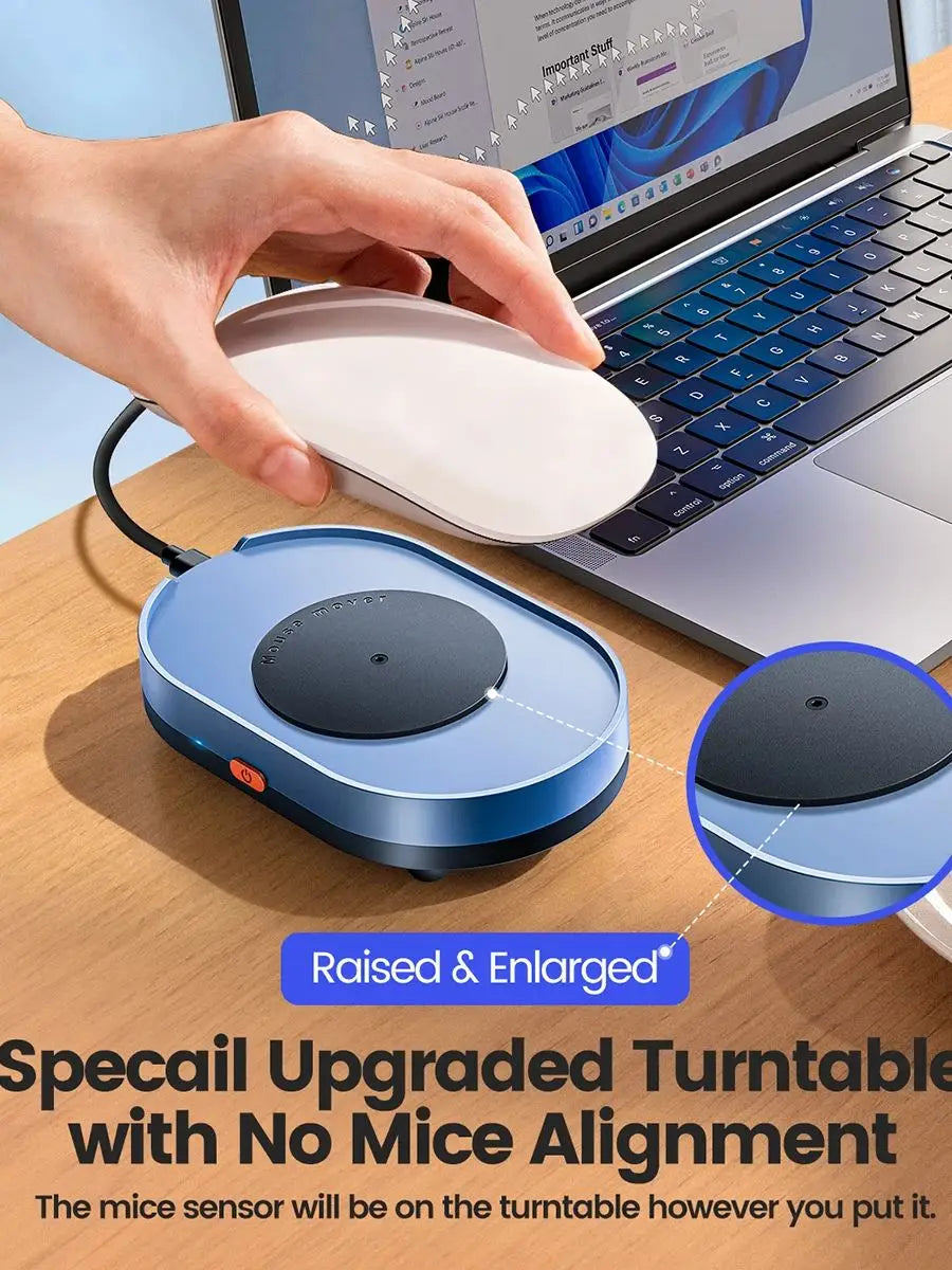Vaydeer Undetectable Mouse Mover, Mouse Jiggler Device with ON/Off Switch, Driver-Free Shaker Wiggler Mouse Movement Simulation