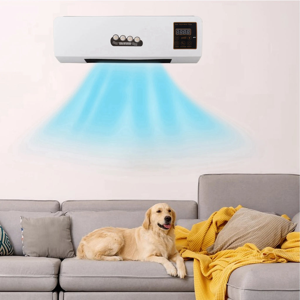 Wall Heater and Air Conditioner Combo 2 in 1 Electric Heater Air Conditioner Wide Coverage Low Noise 2000W Power for Bedroom