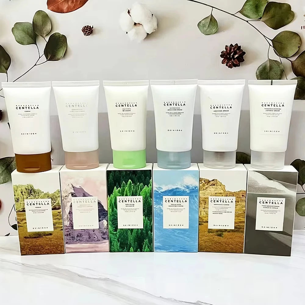 SKIN1004 Madagascar Centella Probio Cica Sun Ampoule SPF50 50ml and Enrich Cream 50ml Fermented Centella Sensitive Skin Care