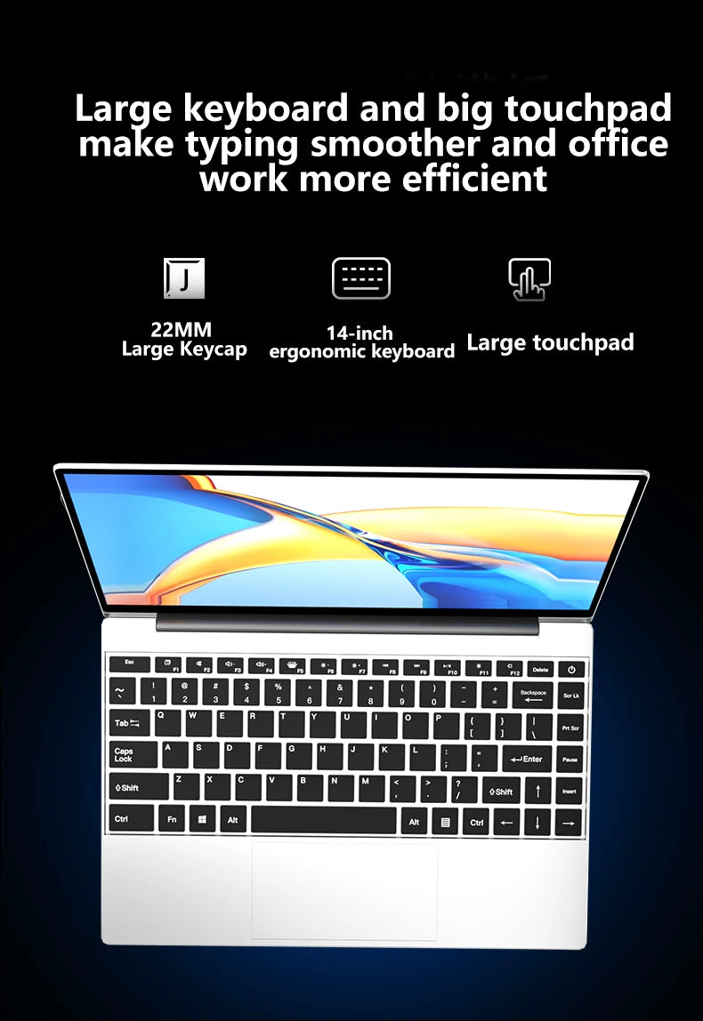 new 14.1" Intel 6500Y laptop 32GB RAM 1TB/2TB SSD 1920x1080 Portable laptops Windows 11 Pro Office Gaming Notebook computer 2026