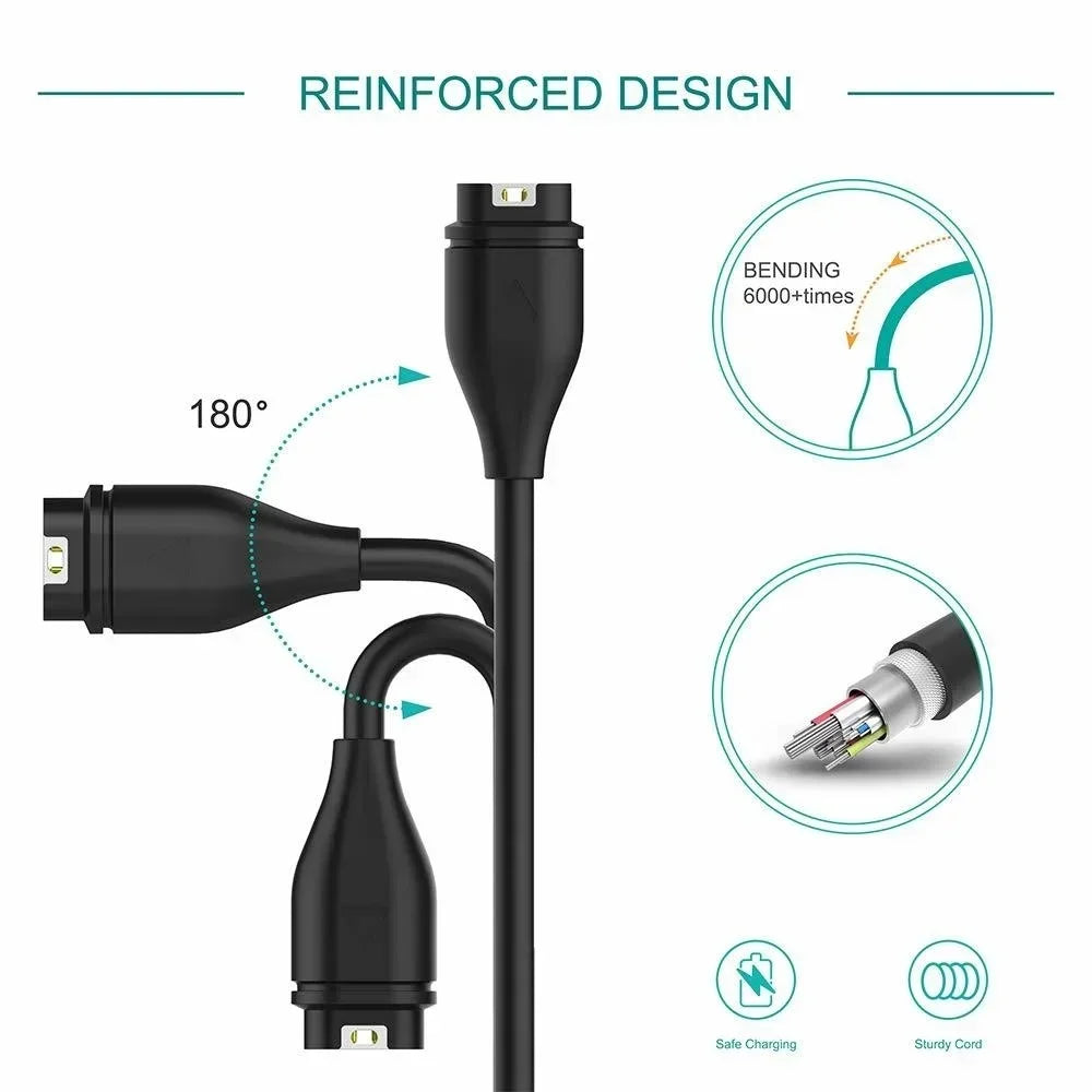 Type C USB Charging Cable For Garmin VenuX1 Quatix8 Charger Forerunner 970 165 255 Instinct3 3S 3X 2 Garmin Active6 Lily2 Active