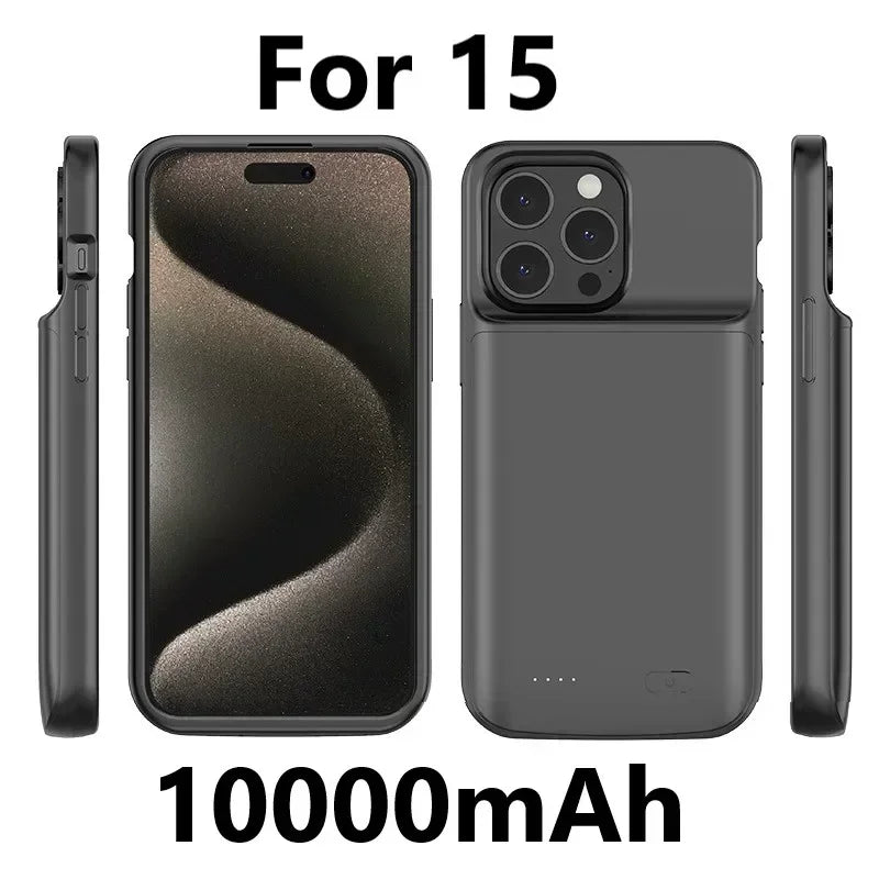 10000Mah  Battery Charger Case For iphone 14 Plus 15 Pro 12 Pro Max 11 Pro X XS XR XS Max 6 6S 7 8 Plus Battery Case Pow