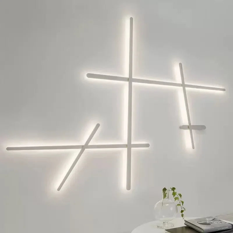 Italy Line Metal LED Wall Pendant Lights Stylish Dinning Room Bar Wall Hanging Lamps Home Decor Factory Outlet Lighting Fixtures
