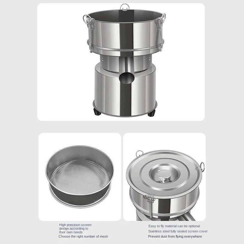 20CM Electric Vibrating Screen Powder Vibrating Sieving Machine Lab Sieve Shaker with  Diameter Stainless Steel Sieve