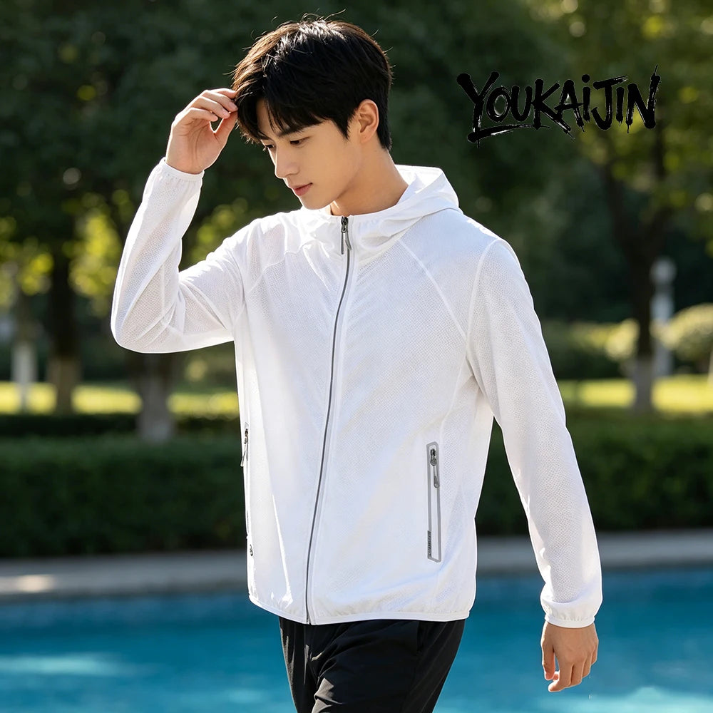 Summer New UPF 50+ UV Sun Protection Hoodie Jacket Men Women Lightweight Hiking Outdoor Long Sleeve Fishing Sun Shirt Coat