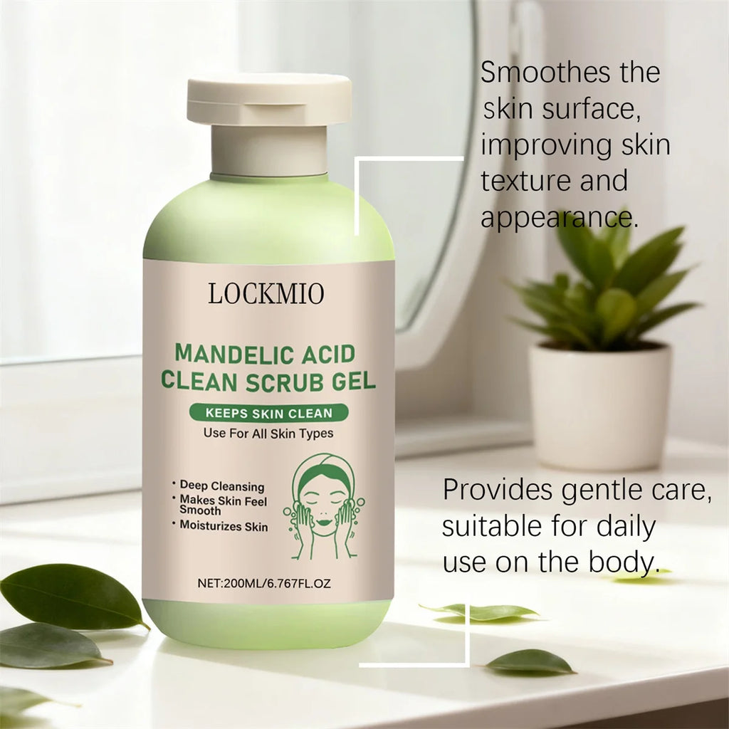 Mandelic Acid Clean Scrub Gel Gentle Exfoliator Dead Smooth Skin Care Product Deep Clean Scrub Improve Facial Texture Appearance