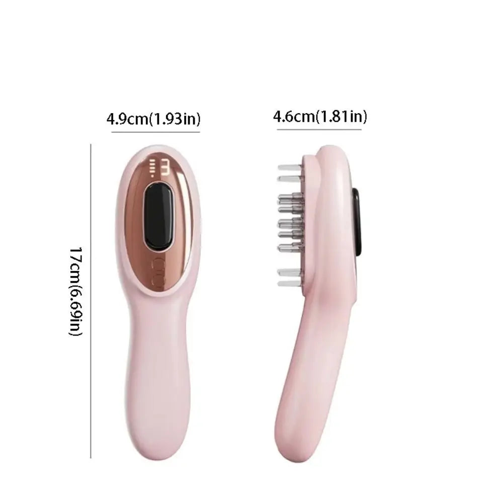 High Frequency Vibration Hair Growth Massage Comb Hair Oil Dispenser Electric Design Red Light Comb 3 Modes Oil Applicator