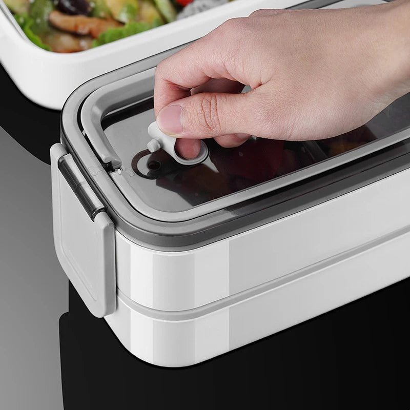 Stackable Bento Lunch Box with Handle Japanese Lunch Box Kit with Spoon & Chopstick Lunch Containers Storage Box for Kids Adult
