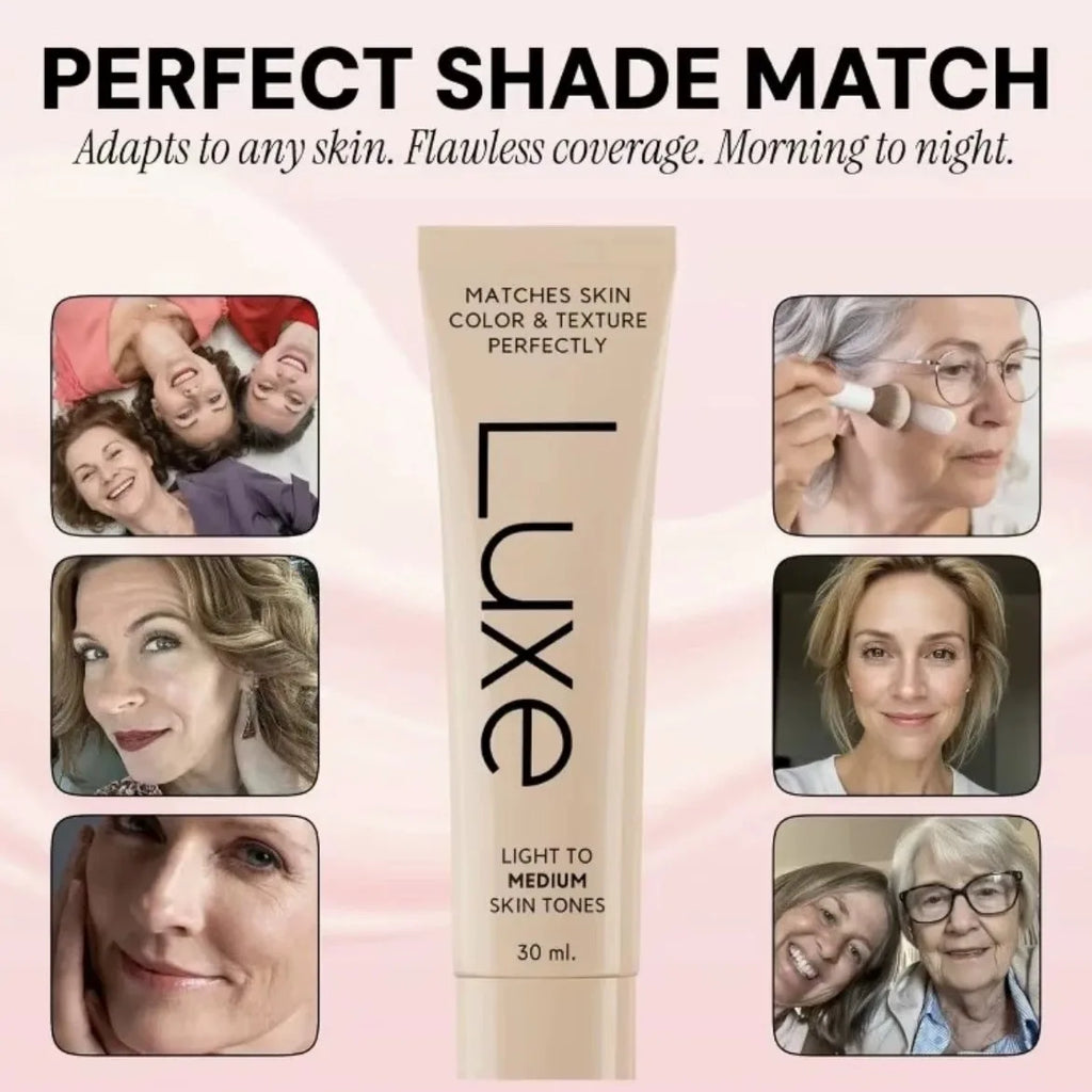 30ml Luxe Skin Tone Matching Concealer Foundation,Waterproof Full Coverage Makeup to Hide Blemishes Even Skin Tone Long Lasting
