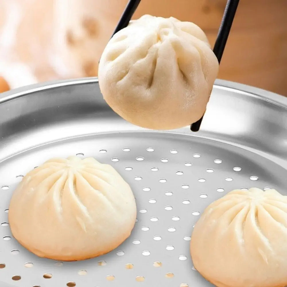 New 28/30/32/34cm Durable Dumplings Fish Steaming Tray Cooking Gadgets Thickened Steamer Stainless Steel Kitchen Wok