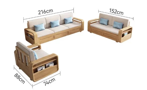 B182 Wood Storage Living Room Sofas Designer Sectional  Nordic Luxury Living Room Sofas Lounges Modern Banken Woonkamer Furnitur