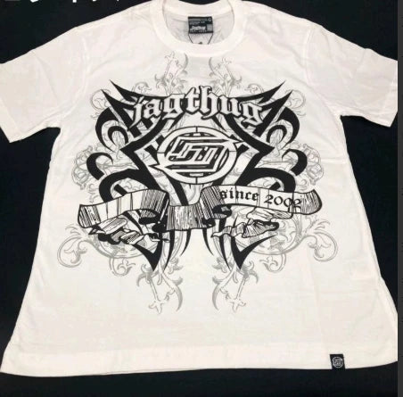 Summer Double-Sided Printed T-Shirt Mens American Hip-Hop High Street Fashion Baggy Short-Sleeved Unisex Street Style Tee