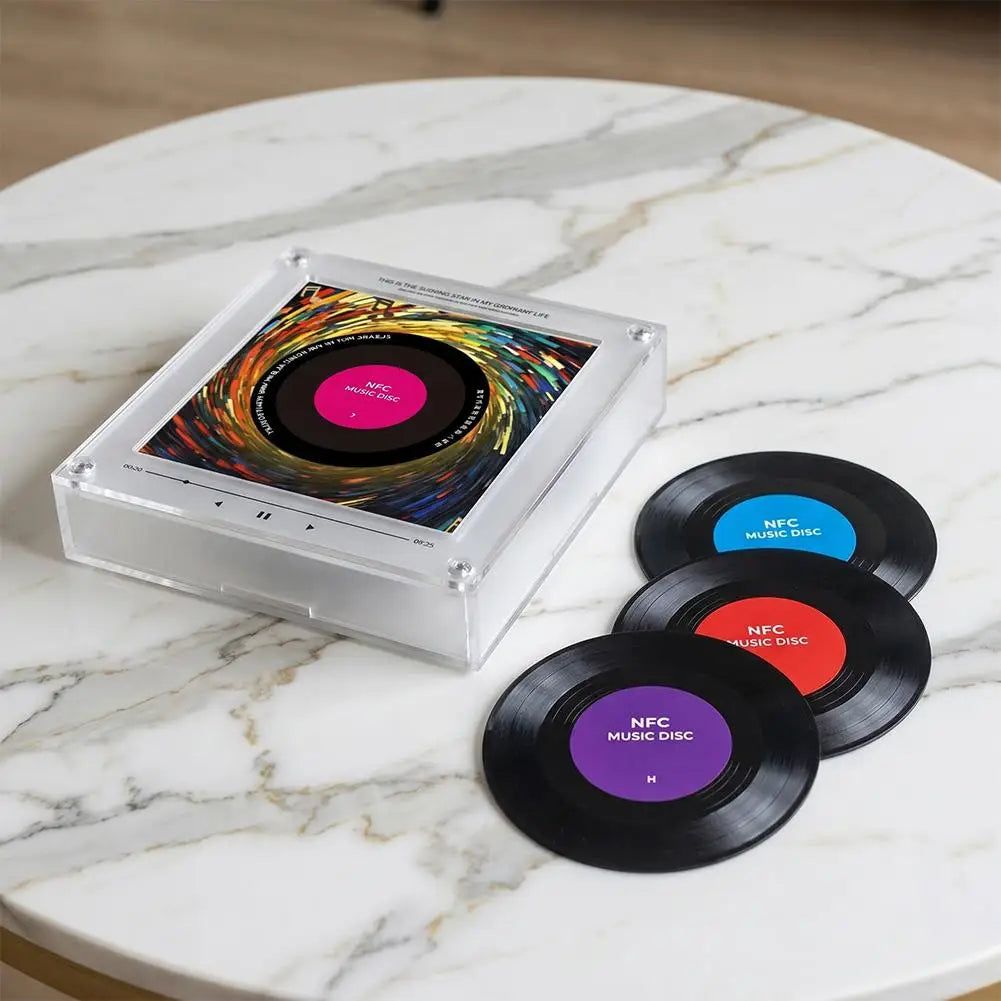 NFC Magnetic Patch Acrylic Song Player With Built-in Speaker - Customizable Artwork, No Phone Needed, Auto-Play