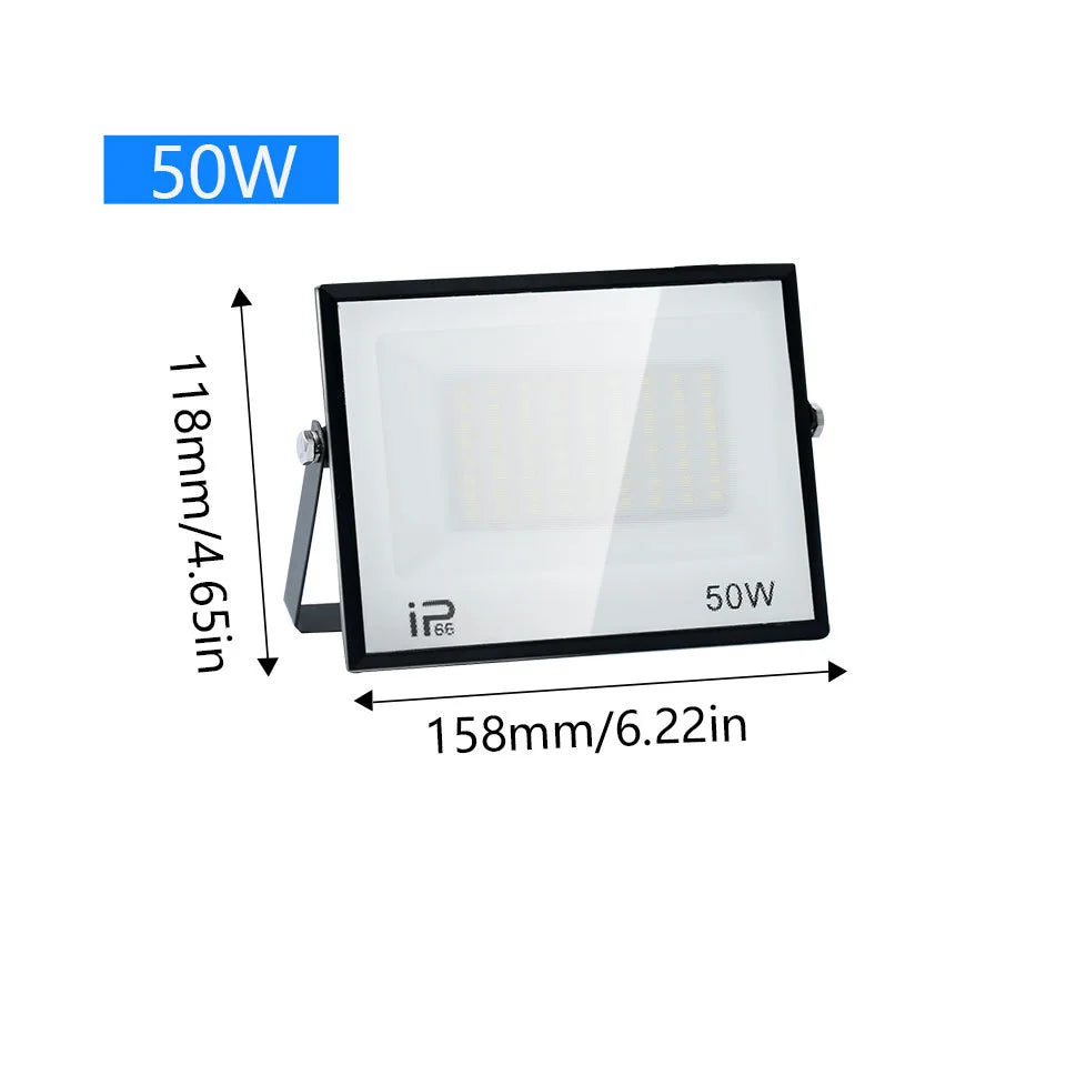 200W LED Flood Light 20W 30W 50W 70W 100W 150W 300WHigh Bright IP66 Waterproof Outdoor Lighting LED Spotlight Garden Floodlights