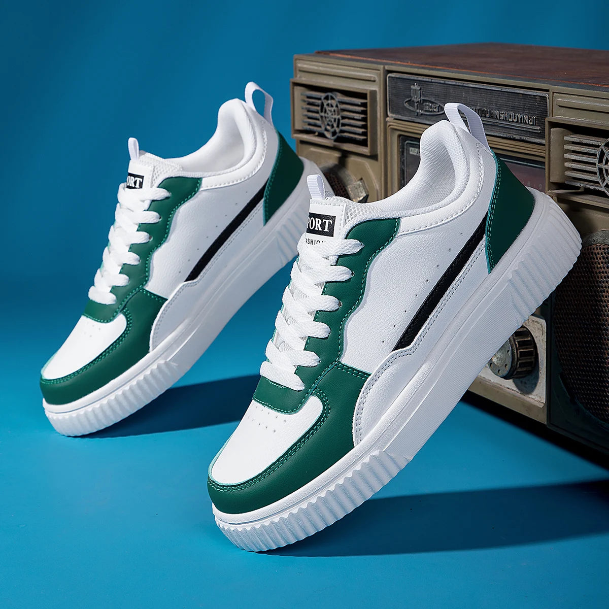 Men's Casual Platform Shoes Fashion Sneakers, Men's Daily Wear Lightweight Walking Shoes, Men's Durable Round Toe Footwear