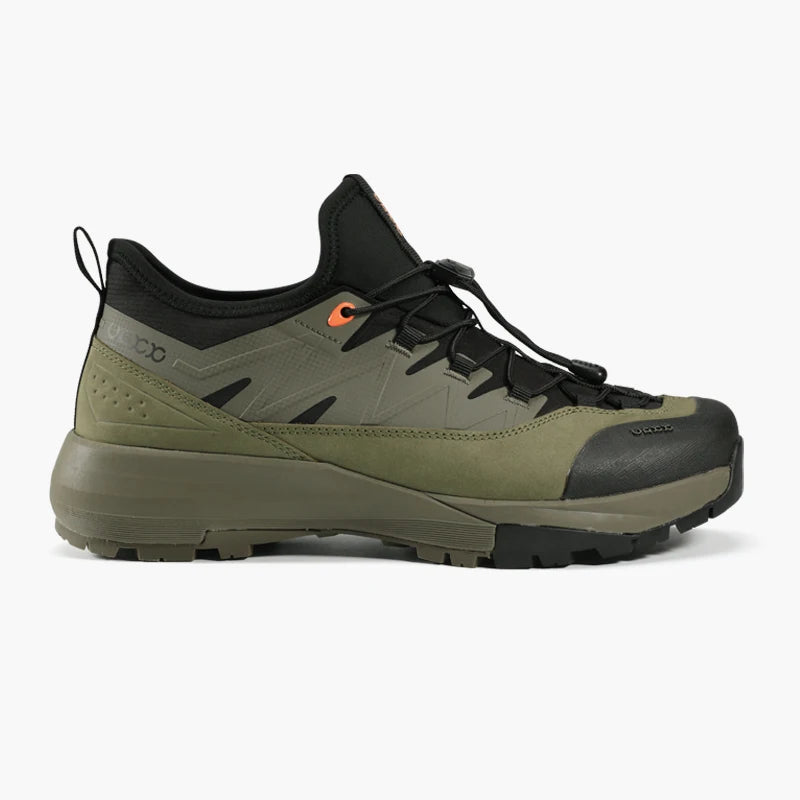 Genuine Leather Hiking Walking Shoes for Men Elastic Band Non Slip Sneakers Comfortable Outdoor Travel Running Shoes