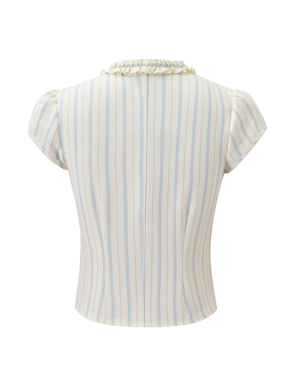 Chic Striped Shorts 2-piece Set Women Sexy Ruffled Short Sleeve V-neck Single Breasted Crop Top Sets Summer Female Clothing