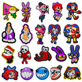 20Pcs Amazing Digital Circus Shoe Charms for Women Girls Shoes Decoration Accessories Buckle Fit Clog Sandal Wristband Bag