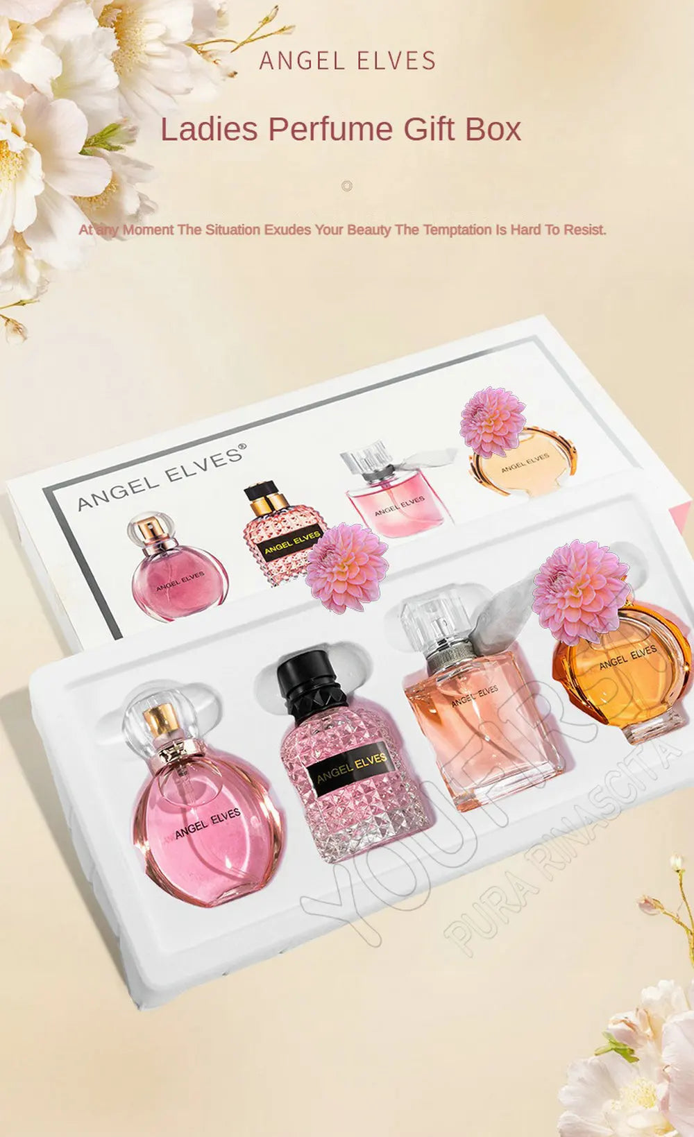 Luxury Brand Perfume Women 향수 ml Damen Parfums Femme Sweet Floral Scent Spray 120 Pheromone Perfumes De Mujer Gift Box 4Pcs Set