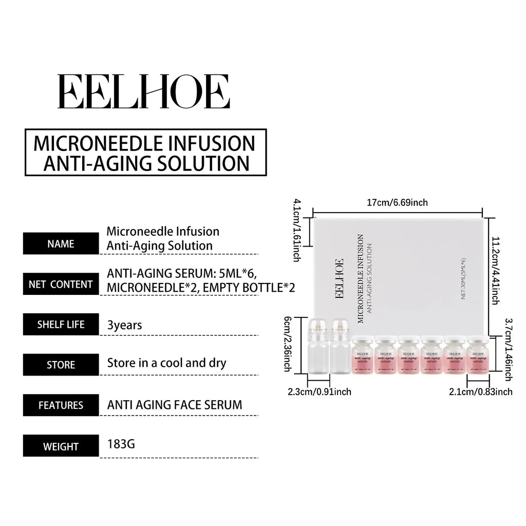 Korean Daily Essence Set – 2 Tools & 6 Bottles To Support Skin Smoothness, Deep Hydration Supports Skin Resilience＜0.3mm