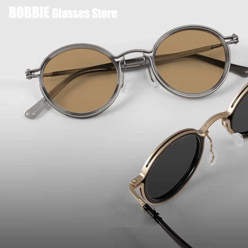Polarized Sunglasses Men UV400 Protective Driving Spectacles Handmade Titanium Acetate Sun Glasses Photochromic Outdoor Eyewear