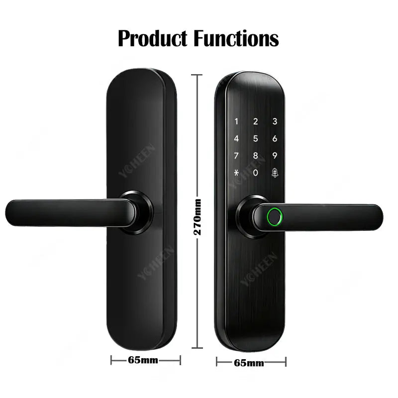 TTLock / Tuya WiFi Smart Fingerprint Door Lock Biometric Digital Lock with RFID Card Password for Hotel Home