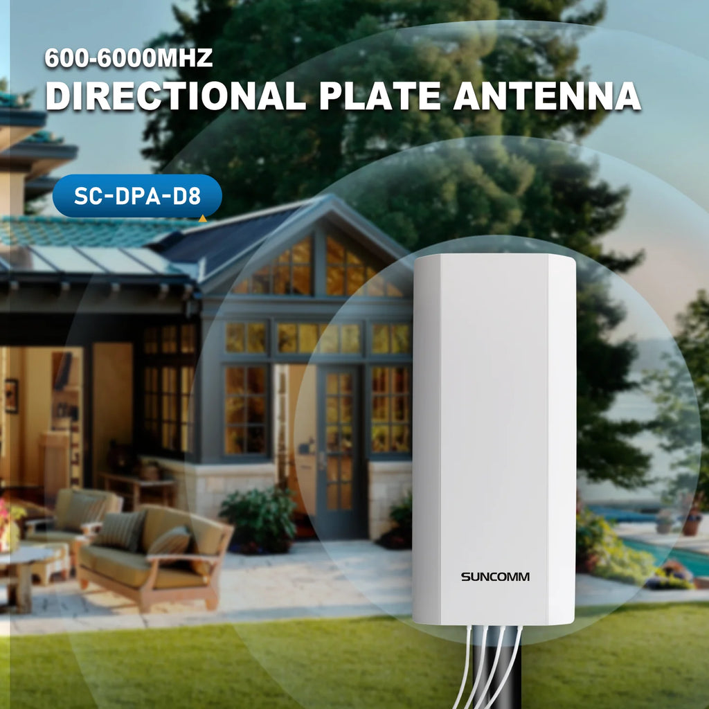 SUNCOMM D8 4G 5G Antenna Outdoor MIMO Cellular Panel Wireless 600-6000Mhz Directional Flexible High Gain Internet 5G Antenna
