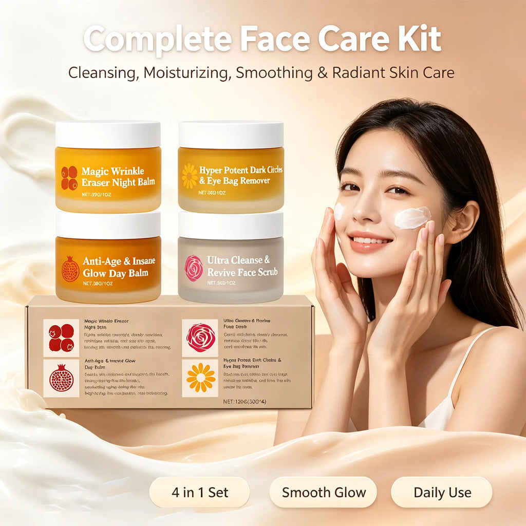 Day Night Skincare Set 30gx4 Moisturizing Repair Skin Barrier Brightening Facial Skins Multi Functional Skincare Eye Face Care