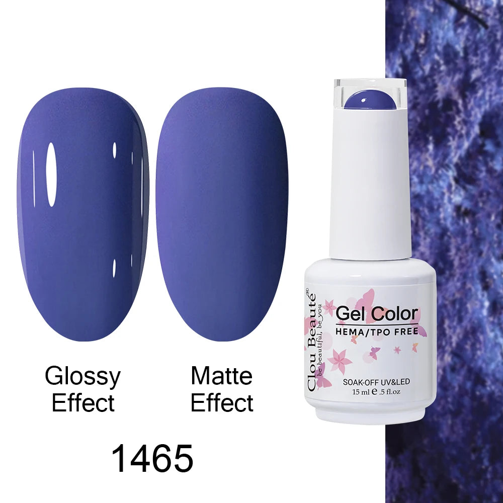 Clou Beaute HEMA TPO FREE Caramel Brown Wine Red Coffee Gel Nail Polish High Pigment Autumn Nail Art Full Coverage UV Varnish