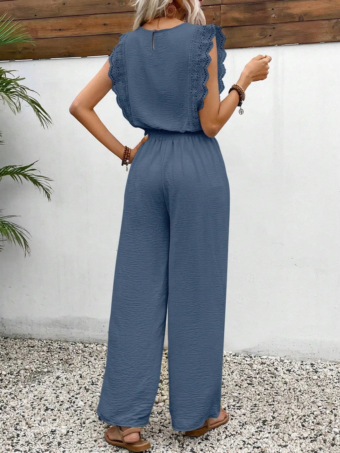 2026 Summer New Women's Suit Sleeveless O-neck Top Elastic Waist Straight Pants Slim Street 2-piece Set