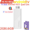 4PCS 2PCS 1PC H96 Max H313TS Android TV Stick Allwinner H313 Quad Core 4K Video Wifi6 BT Voice Assistant Smart TV Box