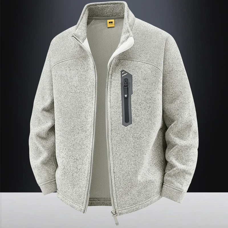 Jacket Mens M-4XL 5XL Autumn Winter New Fleece Thickening Mens Jackets High Quality Men's Casual Coats Keep Warm Jacket 26611