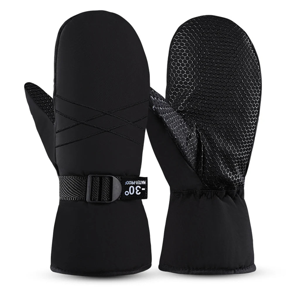 Ski Mittens Waterproof Snow Gloves Windproof Winter Gloves Thermal Cycling Gloves Snowboard Gloves for Men and Women