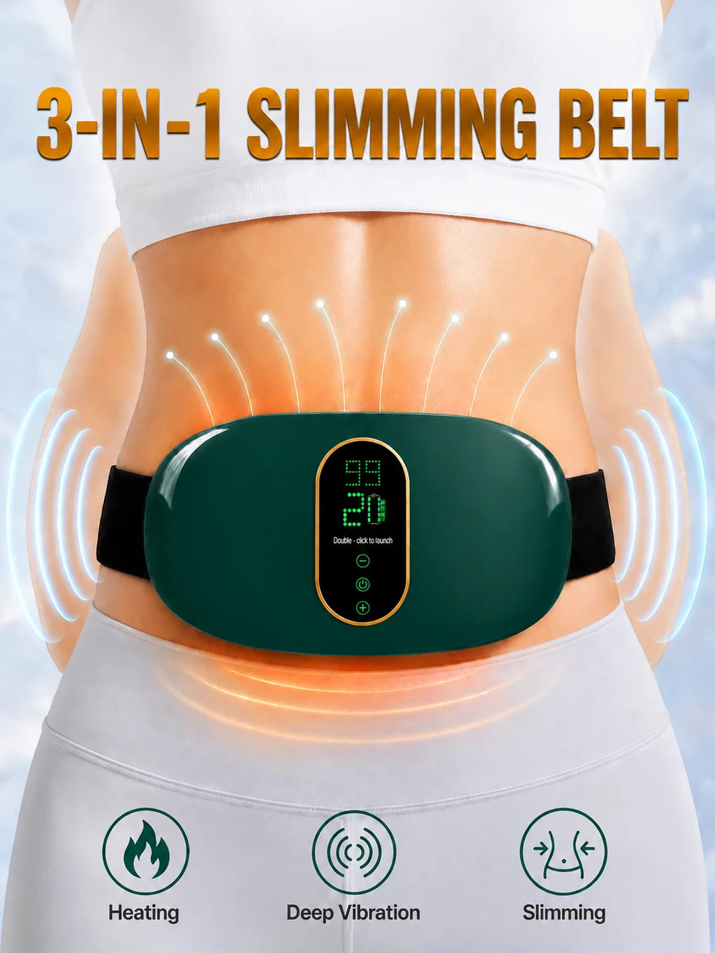 Slimming Machine for Women, Electric Abdominal Fat Burner, Anti-Cellulite Massage Belt, Body Shaping & Belly Fat Removal