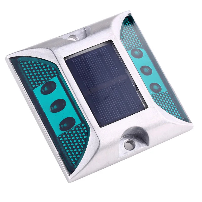 Popular Square High Brightness Ip68 Flashing or Flicker Traffic Marker Light Reflective Aluminum Led Cat Eye Solar Road Stud New