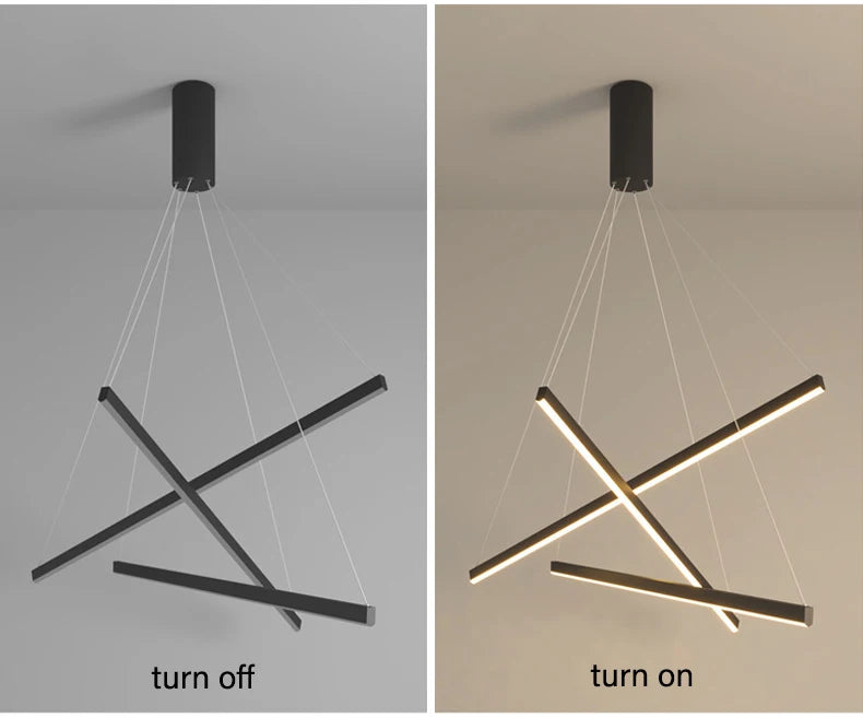Modern LED Ceiling Chandelier Stair Living Room Pendant Lamp Kitchen Hall Hanging Light Indoor Home Decoration Lighting Fixture