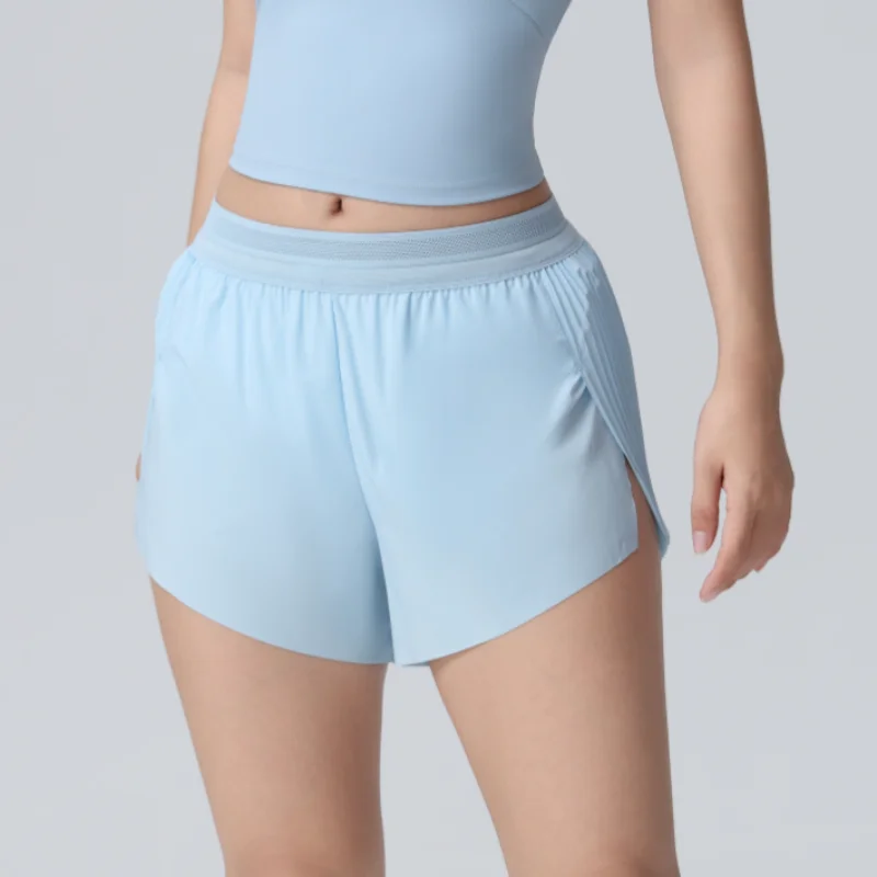 Breathable Fitness Shorts Women's Summer Cooling Tennis Yoga Pants Hidden Pocket Quick-drying Sports Fitness Shorts