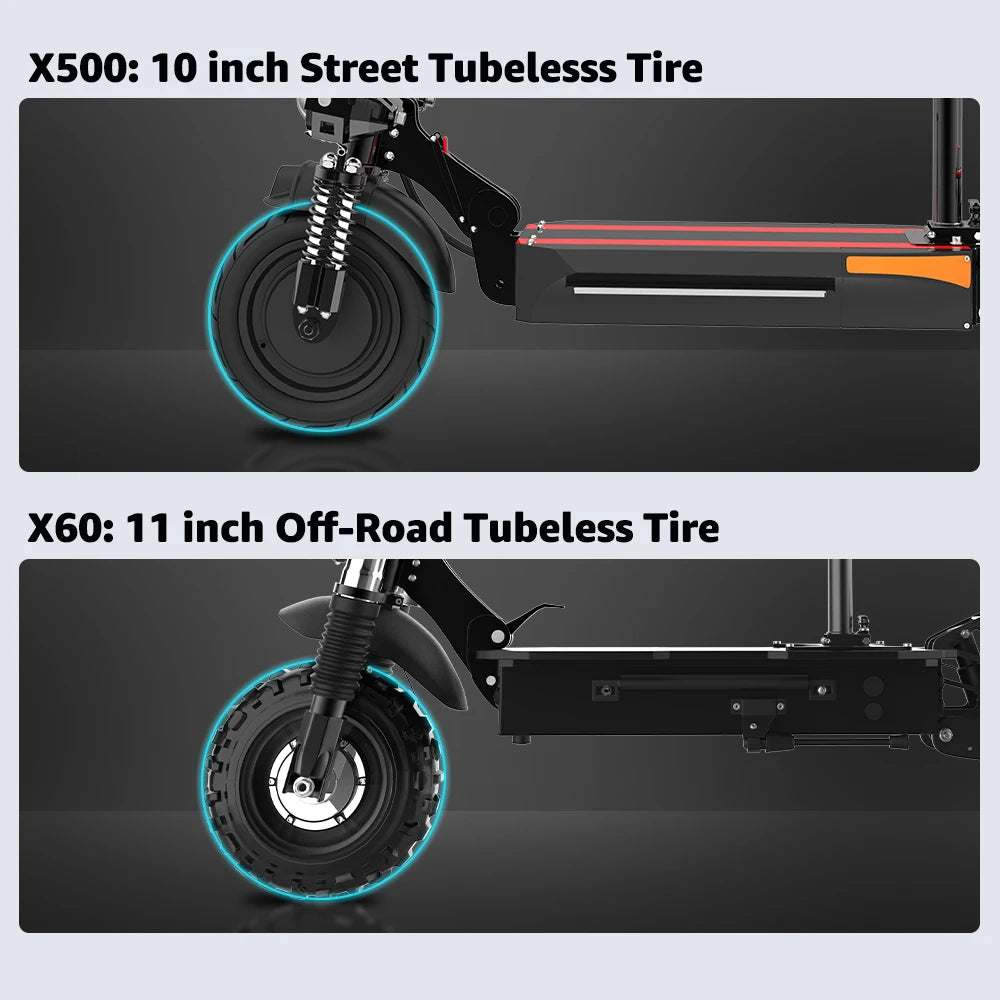 Single/Dual Motor Electric Scooter for Adults Max Speed 85km/h 500-6000W 30-100KM Range Foldable E-Scooter 10inch 11inch Tire
