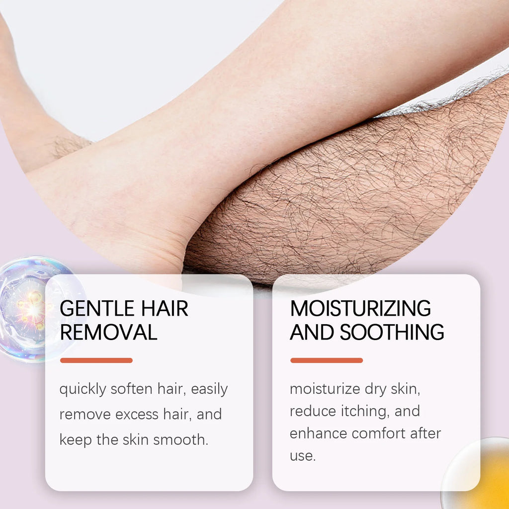 Body Hair Removal Cream Health Hair Remover Smooths Body Skin Mild Ingredients Helps Prevent Sensitive Skin Painless Hair Remove