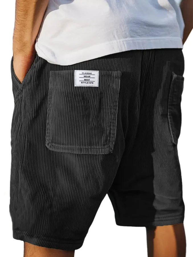 2026 Men's Summer Shorts Corduroy Short Pants Baggy Loose Basketball Shorts Casual Male Sweatpants Elastic Waist Sports Shorts