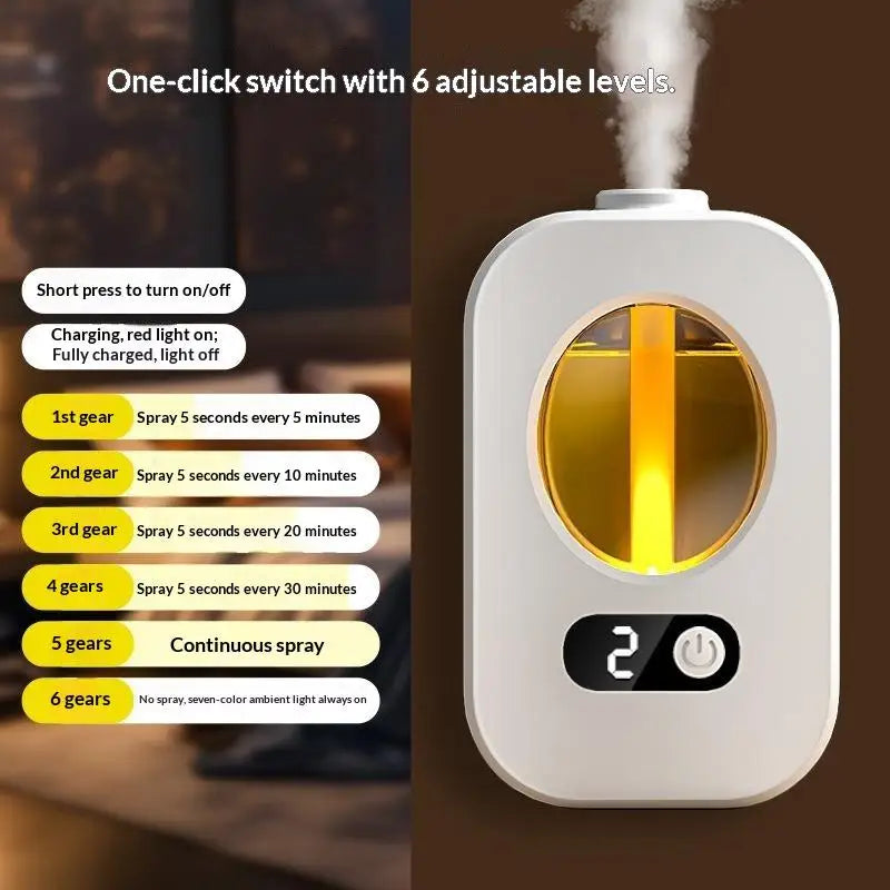 Automatic Aromatherapy Diffuser Adjustable Mist Level Essential Oil Humidifier 250ml Air Freshener for Home Spa