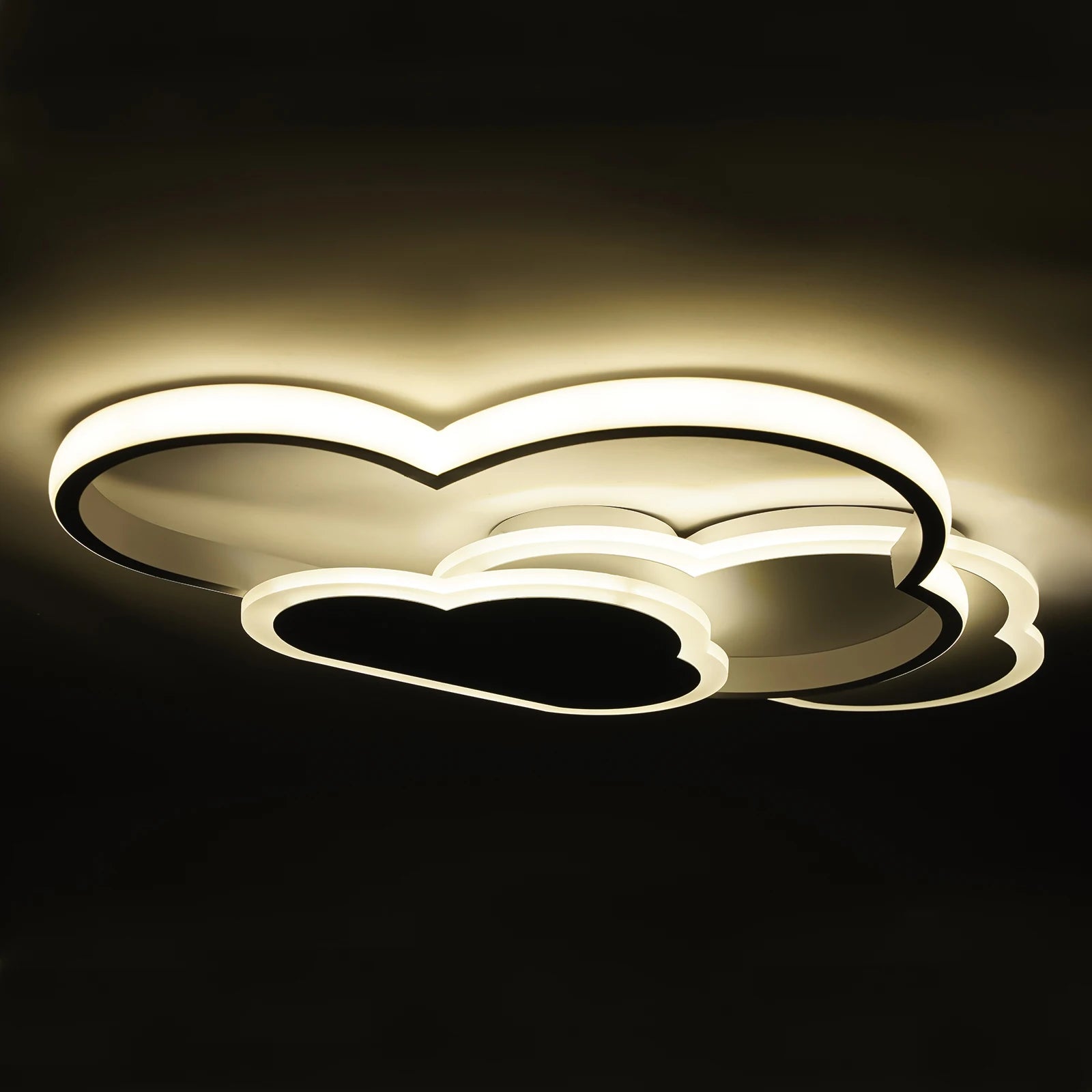 Cloud Shape LED Ceiling Light Fixture Modern 3-Color Lighting Acrylic Ceiling Lamp for Living Room Bedroom Kid's Room 52x31cm