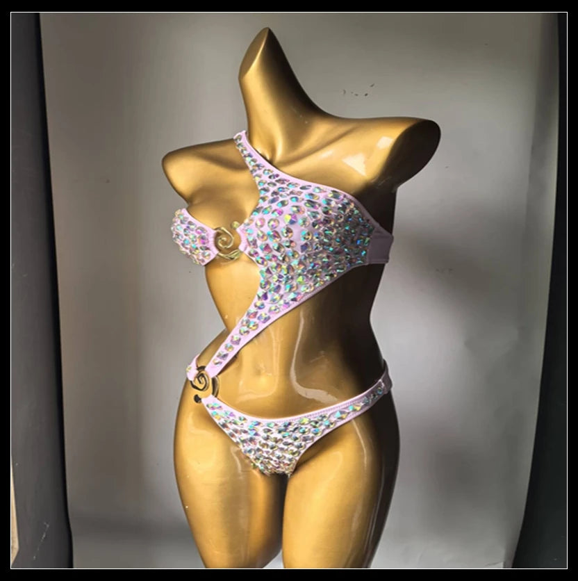 2025 newest fashion swimsuit bar bikinidiamond bikini crystal bar bikini  swimsuit handmade bar bikini diamond bikini swimsuit