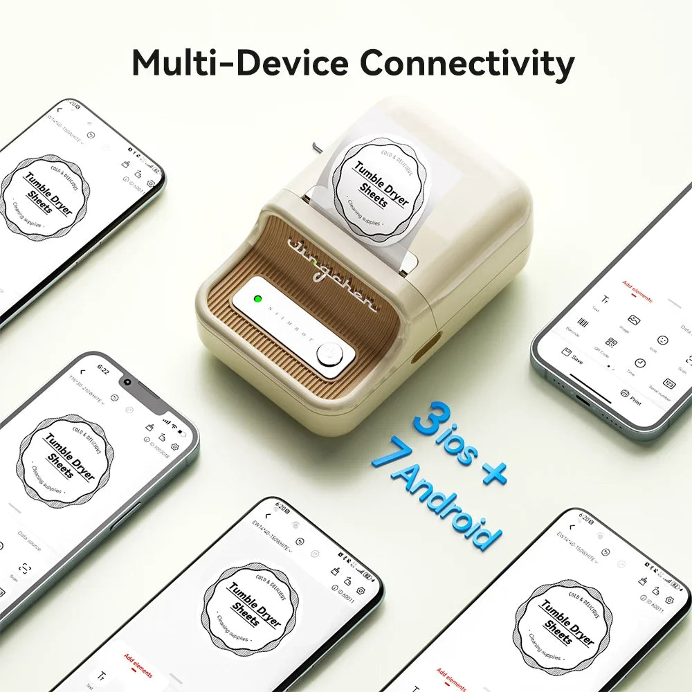 Niimbot B21Pro 300DPI Mini Portable Printer Adhesive Photo Label Printer Print Width For Photos Receipts Business Label Make