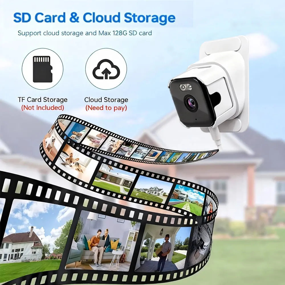 5MP Window Indoor WiFi Camera 5GHz Wireless Baby Pet Monitor Camera HD Night Vision Motion Detection Quick Install Home Security